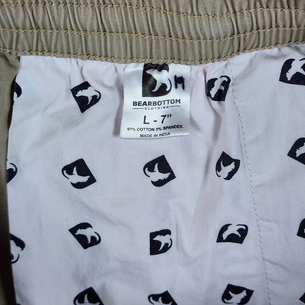 Bearbottom Shorts Mens Large Khaki Stretch 7